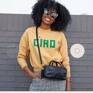 Clare V Le Drop Ciao Sweatshirt NWOT
